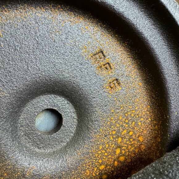 Vintage Cast Iron HEAVY Scroll Detail Single Candle holder MARKED - Picture 9 of 10